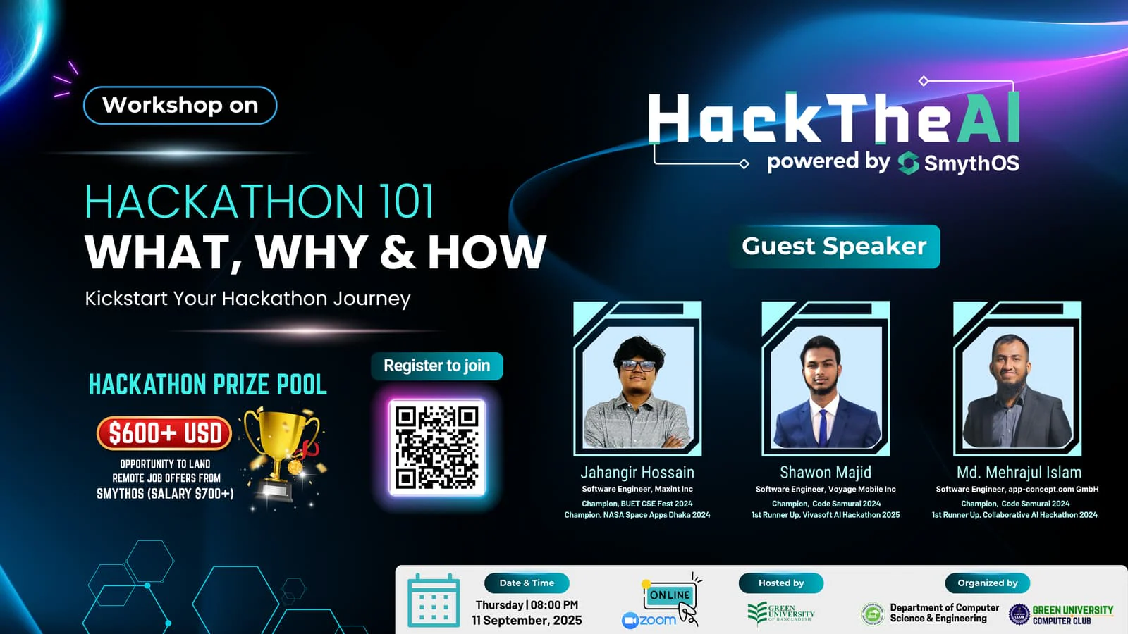 Hackathon 101: What, Why & How — GUCC event at Green University of Bangladesh